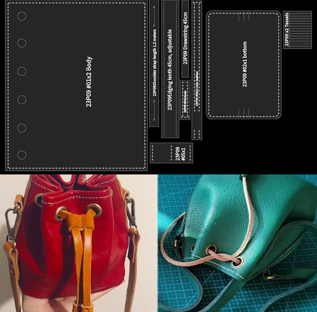 Yomdid 9-teiliges Acryl-Schablonen-Set für DIY Mini Eimer Taschen und Leder Umhängetaschen - Bild 1