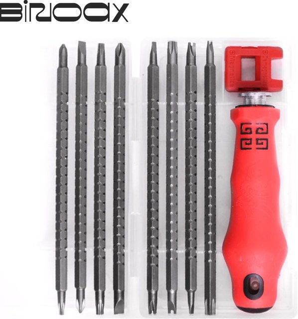 Binoax 18 in 1 Schraubendreher Set mit Magnetfunktion und Doppelkopf in Rot - Bild 1