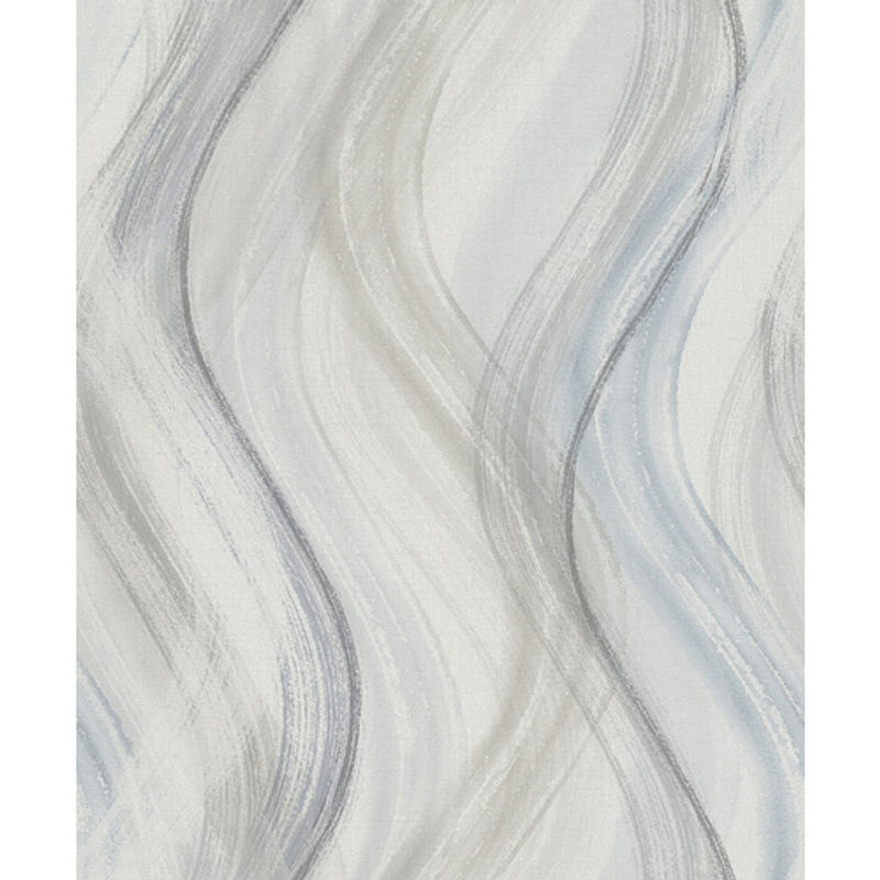 Marburg Vliestapete Shades mit grafischem Wellenmuster in Greige, Blau und Beige - Bild 4