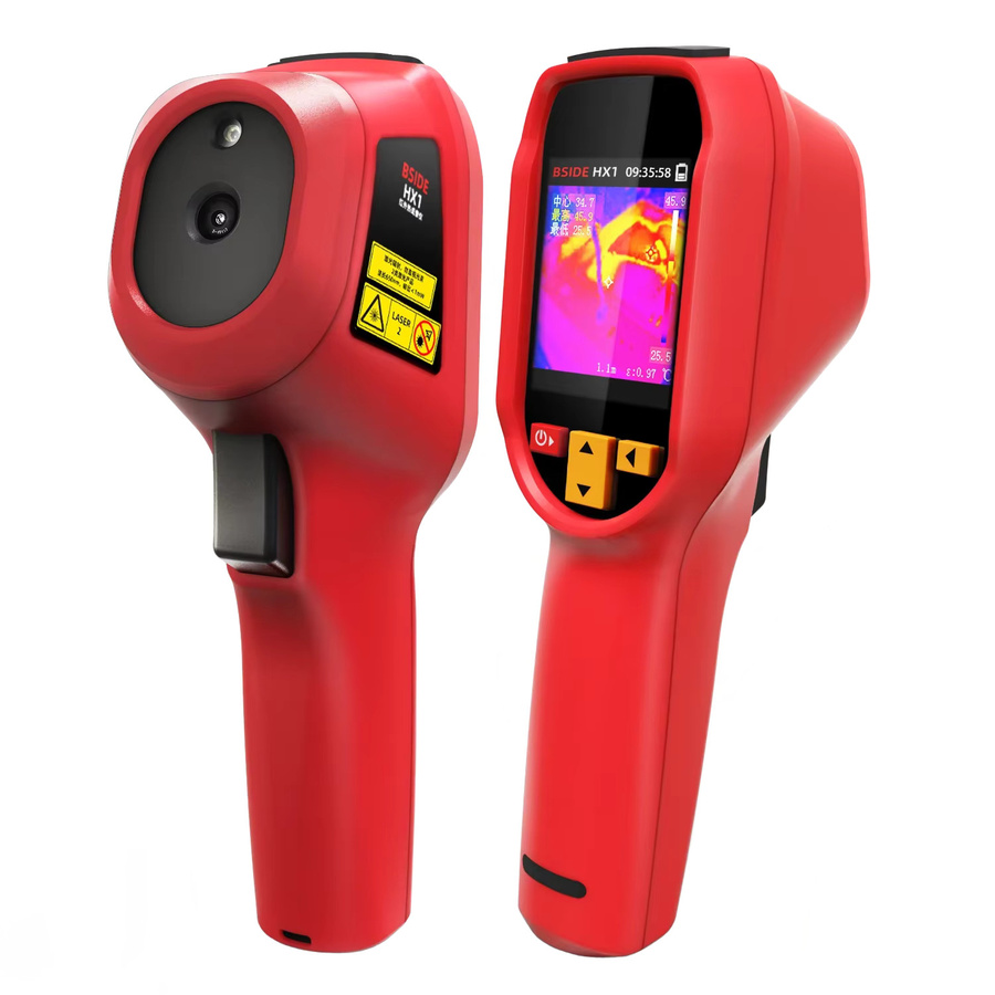 BSIDE Tragbare Wärmebildkamera als berührungsloses Thermometer für Gebäudeinspektion, HVAC und Elektro, Messbereich -20 bis 550 °C, Farbe: Rot - Bild 6