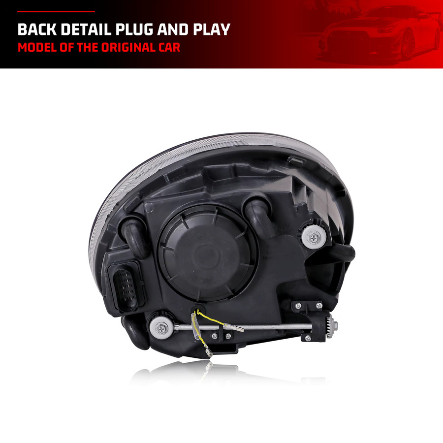 LED-Scheinwerfer mit Startanimation und sequentiellen Blinkern für Volkswagen VW Beetle 2013–2019, Schwarz - Bild 4