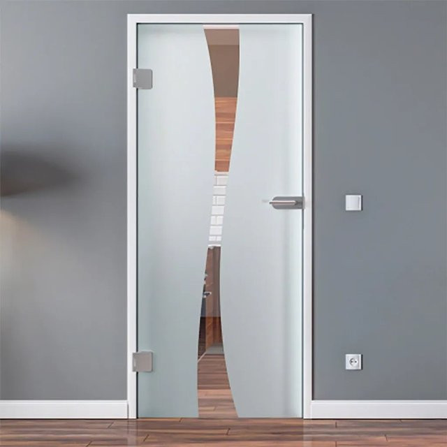 Levidor Glastür Bremen Office/Studio modern, transparent, DIN-Links, B: 83,4 cm, H: 209,7 cm - Bild 1