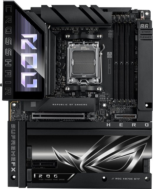 ASUS ROG CROSSHAIR X870E HERO BTF Mainboard AMD X870E AM5 ATX DDR5 WiFi 7 5GbE Schwarz - Bild 2