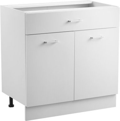 VEVOR Shaker Unterschrank in Weiß mit Schubladen und Soft-Close-Türen, B: 80,0 cm, T: 47,5 cm, H: 81,6 cm - Bild 1