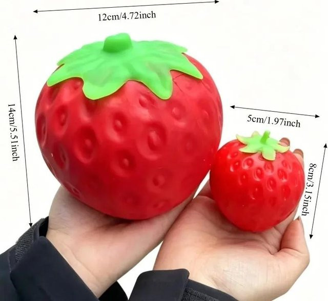 Erdbeer Squishy, Spielzeug, Super Jumbo - Bild 1