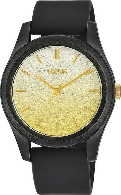 Lorus Damenuhr, Quarz, Edelstahl, Gold, 36 mm, Silikon, 10 ATM - Bild 1