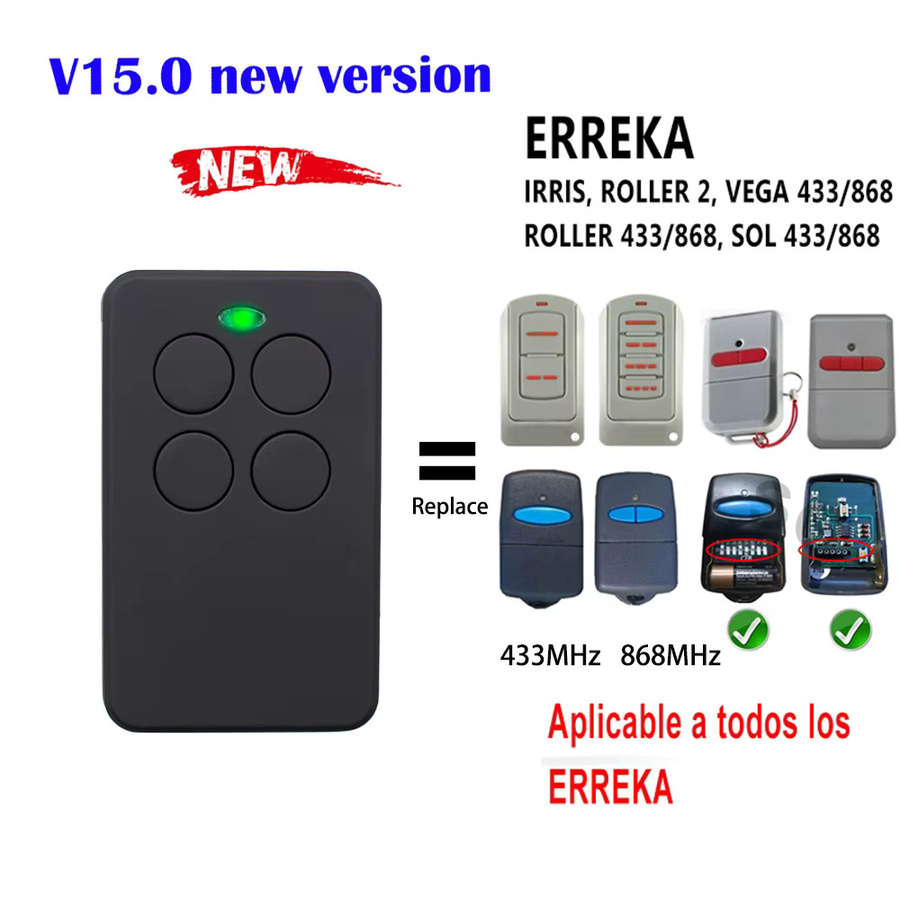 ERREKA Kopier-Controller für Garagentor-Fernbedienungen IRIS EVO, IRIS2, IRIS4, ROLLER1, ROLLER2, SOL, LIRA, VEGA und ROLLER 4 in Schwarz (433MHz / 868MHz) - Bild 2