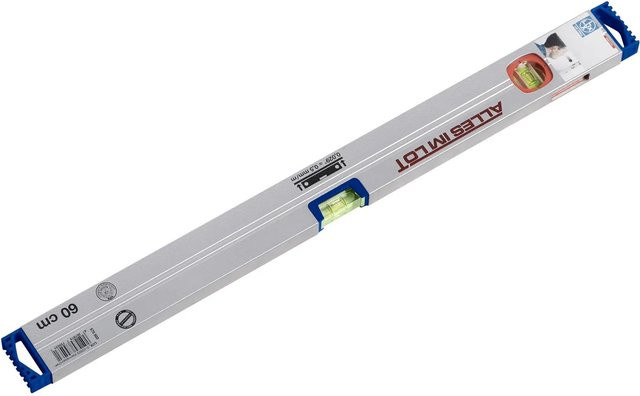 LUX-TOOLS Wasserwaage Comfort aus Aluminium in Silber, Länge: 60 cm - Bild 1