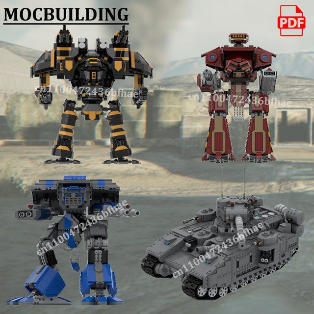 MOCBUILDING Banebladed-Tank Brick, Schwerer Panzer Mecha-Modell, Bausteine - Bild 1