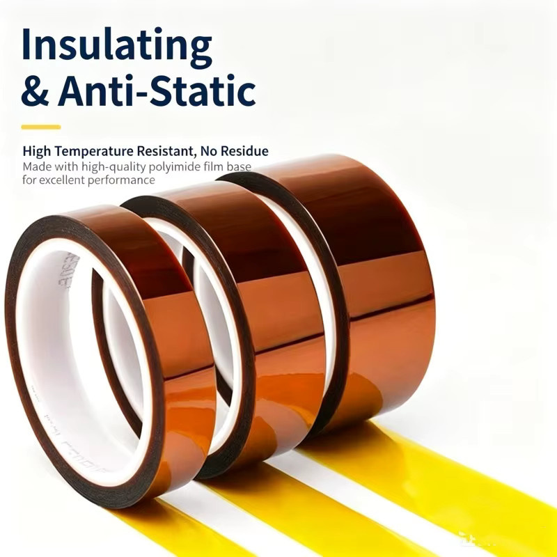 Kapton Doppelseitiges Klebeband Hochviskoses Spurloses Isolierklebeband für Hochtemperatur-Lötofen und PCB-Lötmaskierung Breite: 40,0 cm, Höhe: 4,0 cm - Bild 3
