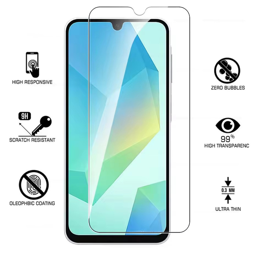 3er-Pack Displayschutzfolie aus gehärtetem Glas für Samsung Galaxy F07 F16 F17 F36 F56 M07 M17 M16 M36 M56 4G A06 A07 A16 A17 A26 A36 in Transparent - Bild 2