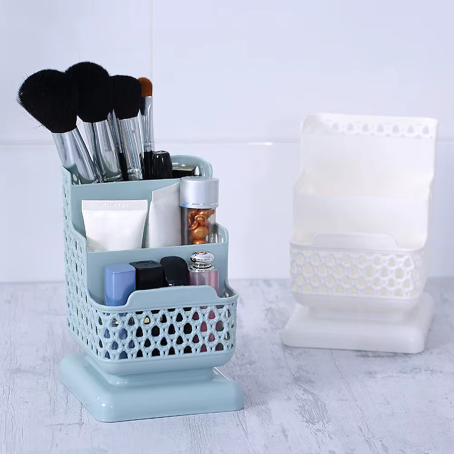 Multifunktionaler Schreibtisch Organizer aus Kunststoff in Blau für Home Office und Dokumente - Bild 2