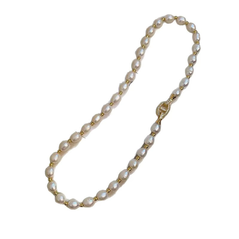 V-best Halskette, 14K Gold gefüllt, Süßwasserperle, Kristall, Damen - Bild 4