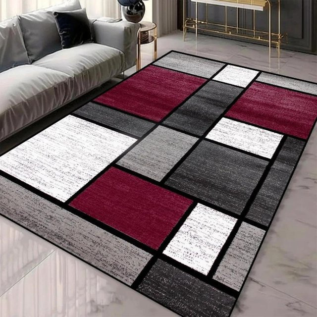 Moderner Luxus-Plüschteppich Lodestar in Mehrfarbig, rutschfest und weich, B/T: 160 x 120 cm - Bild 1