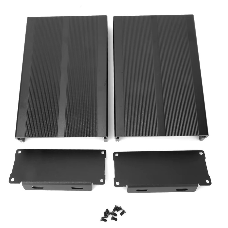 VBESTLIFE Aluminium-Boxgehäuse in Schwarz als Wärmeableitendes Kühlgehäuse für elektronische DIY-Platinenprojekte, B/T/H: 40 x 97 x 150 mm - Bild 4