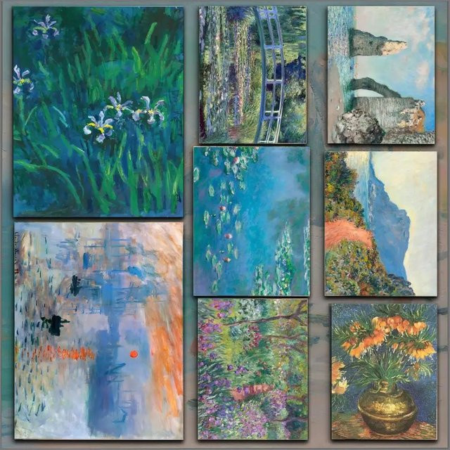 KAYOU Malen nach Zahlen Set mit Claude Monet Blumenmotiv auf Leinwand, Mehrfarbig - Bild 1