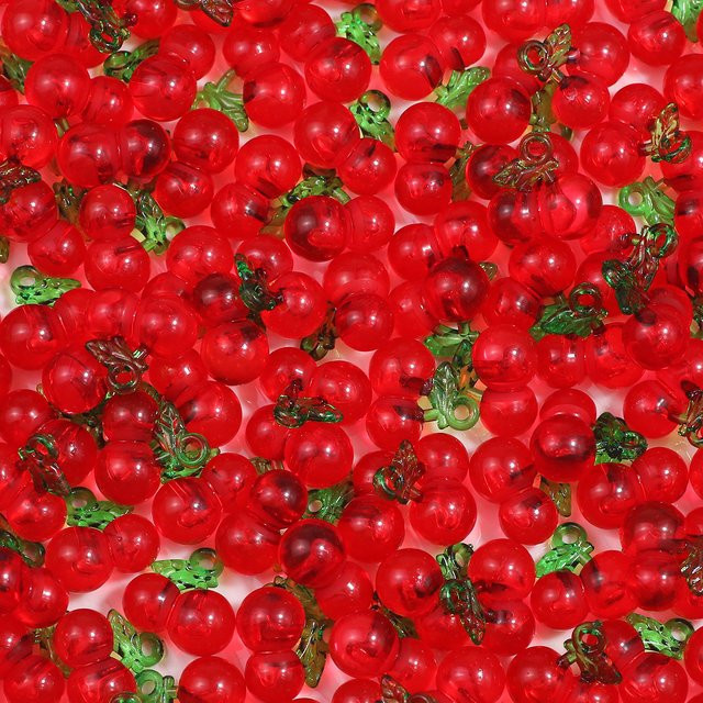 JHNBY Kirschperlen Acryl, Rot, 19 mm, Unisex - Bild 1
