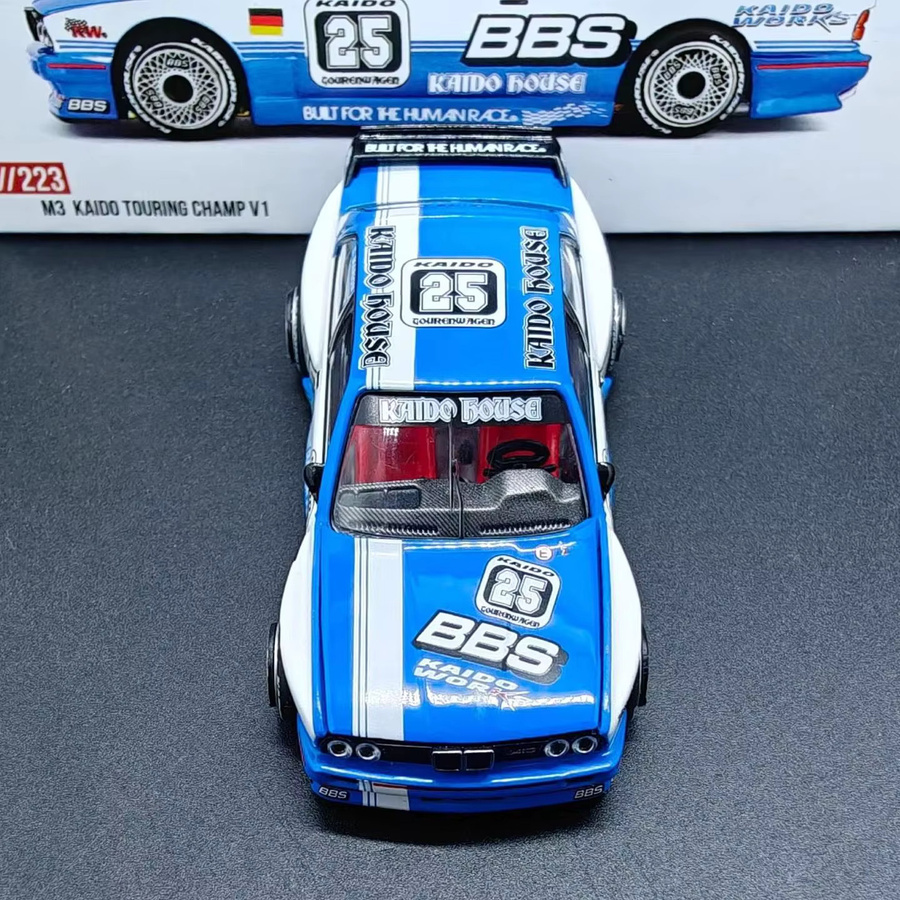 KaidoHouse MINIGT M3 E30 BBS Automodell, 1:64, Metall, Blau - Bild 2