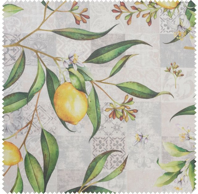 Anna Elegance Baumwoll-Stoff Limonero in Gelb und Multicolour, Acryl beschichtet - Bild 1