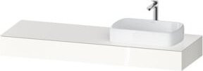 Duravit Konsole Qatego in Weiß mit einem Ausschnitt für Waschbecken rechts, B/T/H: 160 x 55 x 17 cm - Bild 1