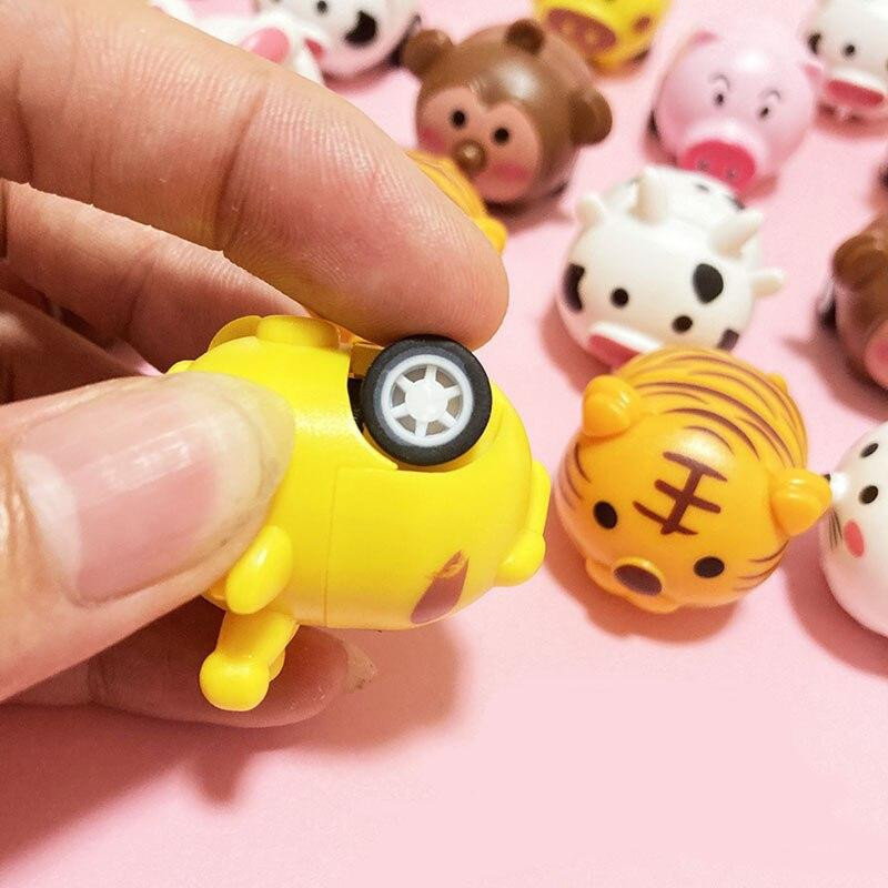 Yiran toy Cartoon-Tiere Rückzieher-Trägheitsautos 12-teiliges Set - Bild 2