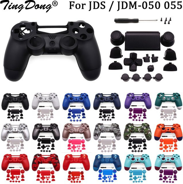 TingDong Hartschale Gehäuse Abdeckung und Tasten Mod Kit für PS4 5.0 Controller JDS JDM-050 und JDS JDM-055 aus Vollkunststoff - Bild 1