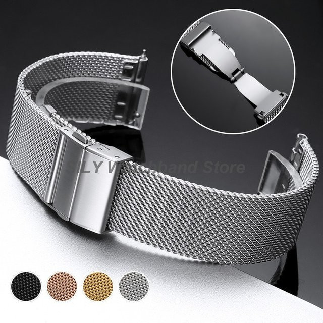 asukaband Uhrenarmband Mesh Milanese, Edelstahl, Silber, Unisex - Bild 1
