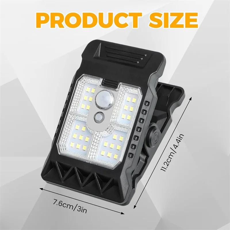 YJMP Super Lighting Solar LED-Clip-Leuchten mit Bewegungssensor, 4er-Set, Schwarz, Warmweiß - Bild 8