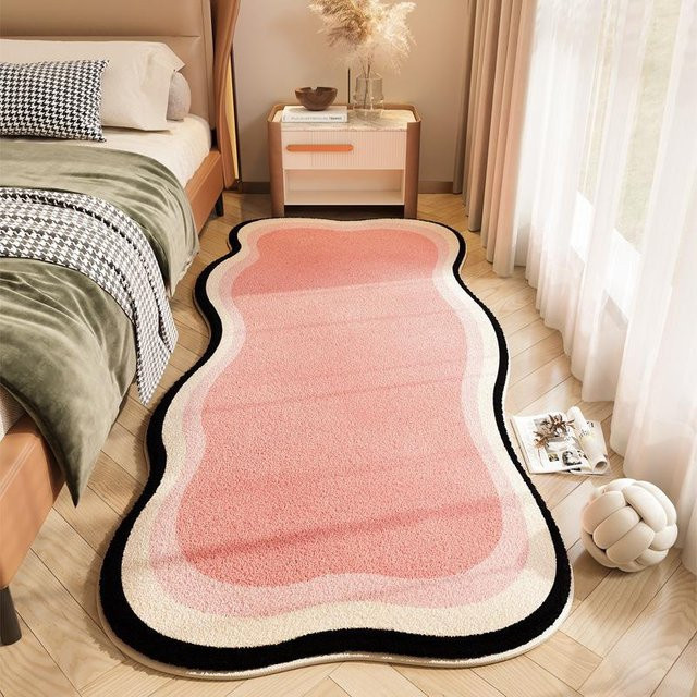 WTEMPO Bettvorleger aus Polyester mit Tie Dyeing Design, weich und rutschfest, für Schlafzimmer und Wohnzimmer, B/T: 80 x 160 cm - Bild 1