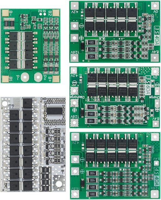 AITEXM ROBOT BMS Schutzmodul für 18650 Li-Ion Akkus in Grün mit Balance-Funktion für Bohrer und Motoren - Bild 1
