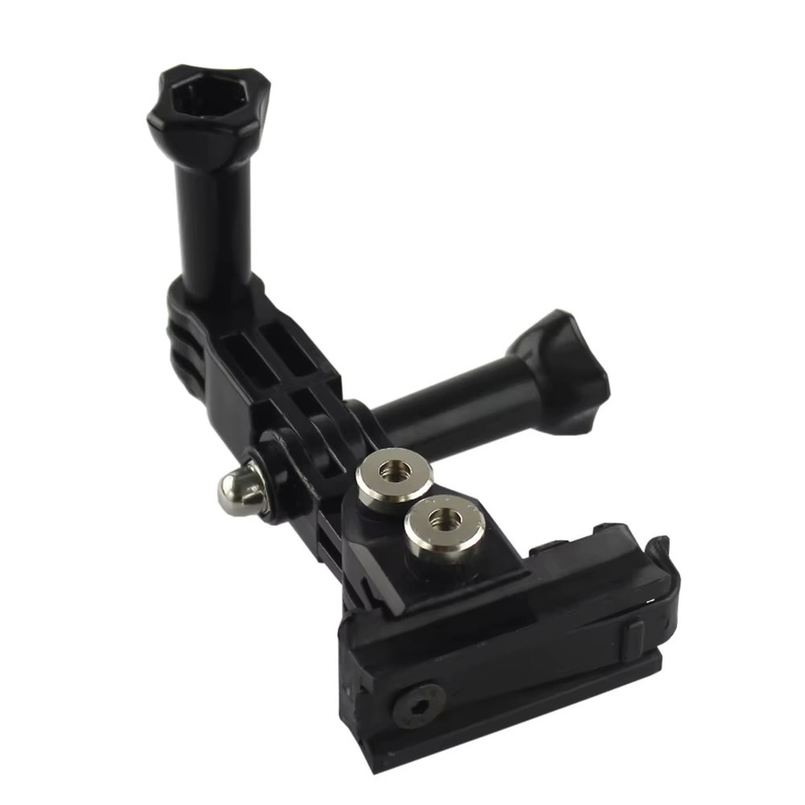 Taktische Helm Kamera Halterung für GoPro HD Hero 1-5 Action Kamera mit ARC Seite Führungsschiene in Schwarz, Multi-Winkel Einstellbar - Bild 3