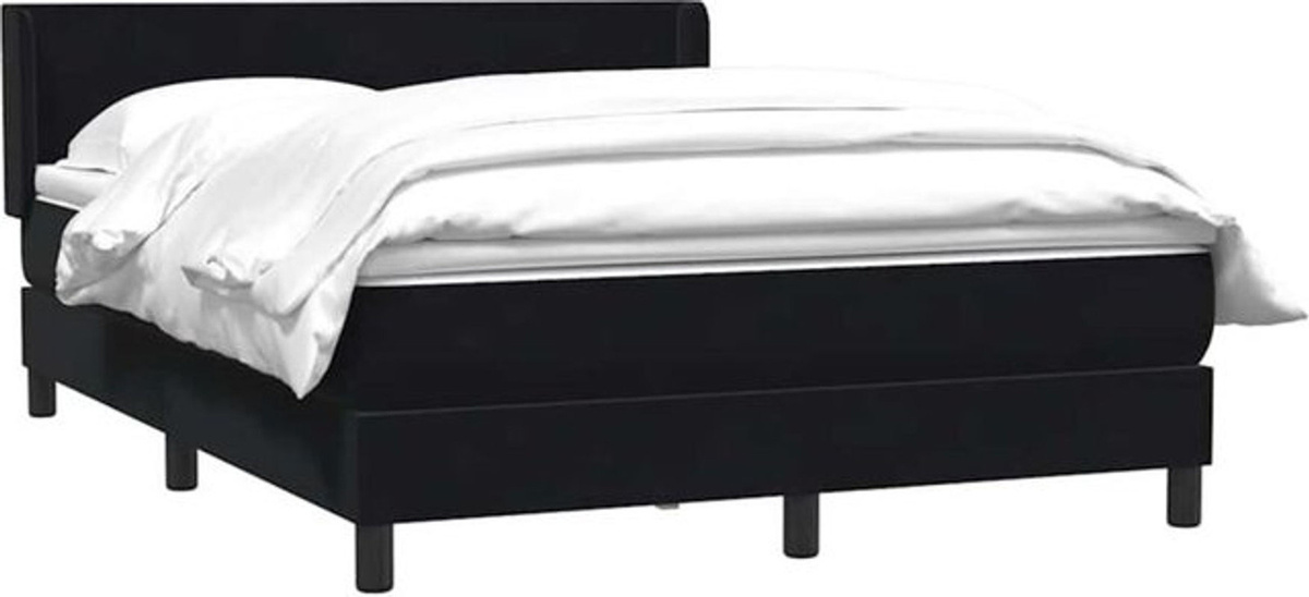 vidaxl Boxspringbett mit Matratze aus Samt in Schwarz B/T/H: 160 x 210 cm - Bild 1