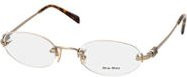 Miu Miu MU 53WV Korrektionsbrille, randlos, oval, Metall, Gold, Damen - Bild 1