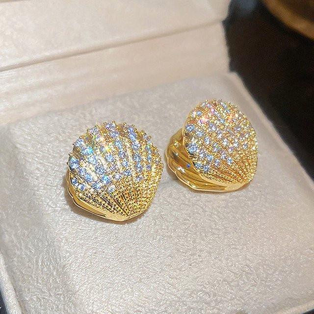 Huitan Ohrringe, Gold, Zirkonia, Damen - Bild 1