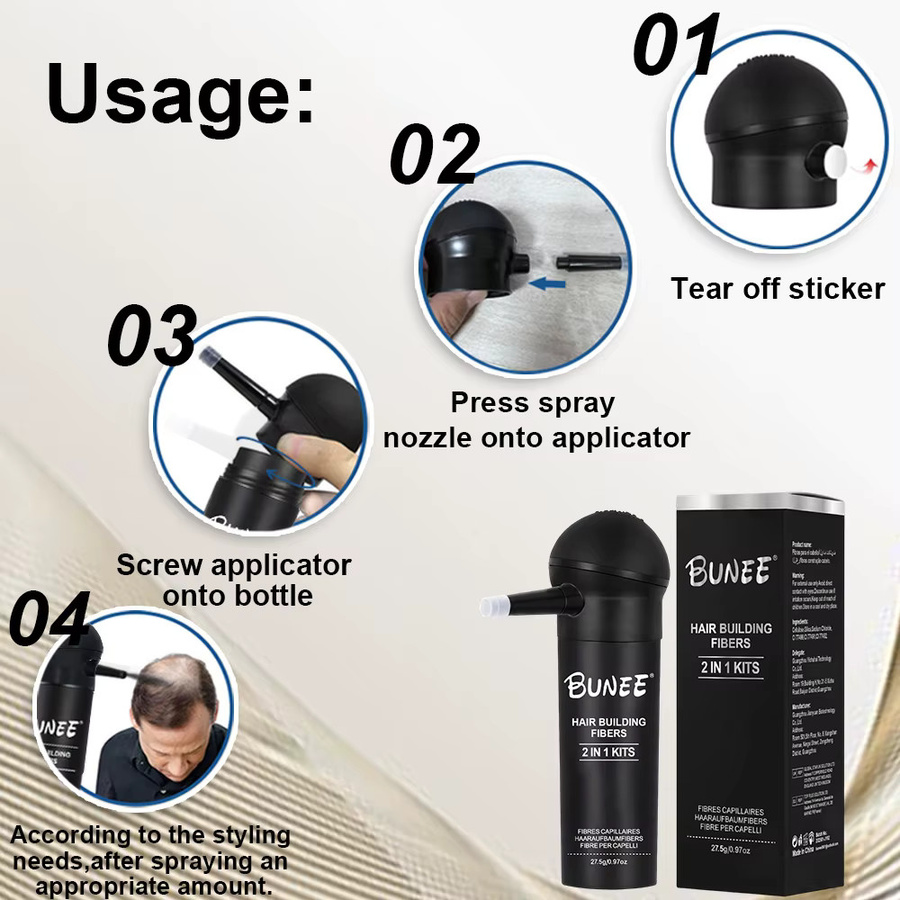 BUNEE Press-Fit Haarfaserpulver, 27,5 g, Unisex - Bild 5
