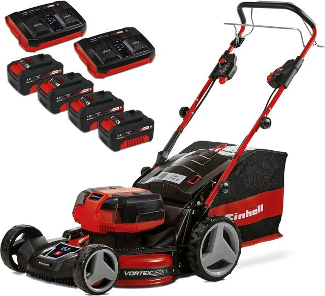 Einhell Professional Akku-Rasenmäher GP-CM 36/47 S HW Li mit 4x 4,0 Ah Akkus, Rot/Schwarz - Bild 1