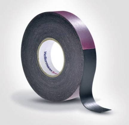 HellermannTyton Klebeband HTAPE-POWER600 Schwarz B: 19 mm, L: 6,7 m - Bild 1