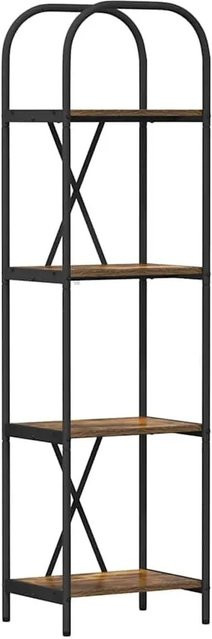 vidaXL Bücherregal in Geräucherte Eiche, modernes Standregal aus Holzwerkstoff, Farbe Braun, B/T/H: 40 x 30 x 146 cm - Bild 1