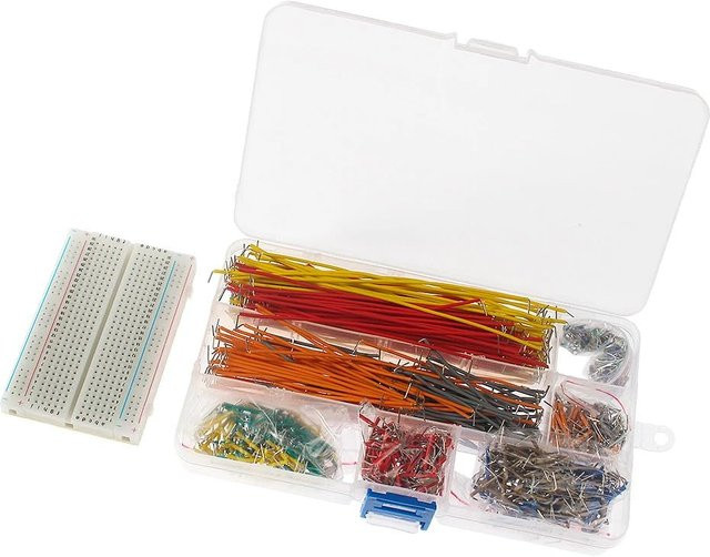 Lötfreie Steckplatinen mit 400/830 Verbindungspunkten und 840 Verbindungsleitungskabeln für Arduino Prototyping DIY Elektronikprojekte, Mehrfarbig - Bild 1