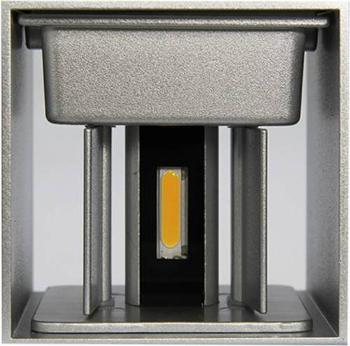 Mlight CUBE LED-Außenwandleuchte 6W Silber mit integriertem LED 3000K - Bild 1