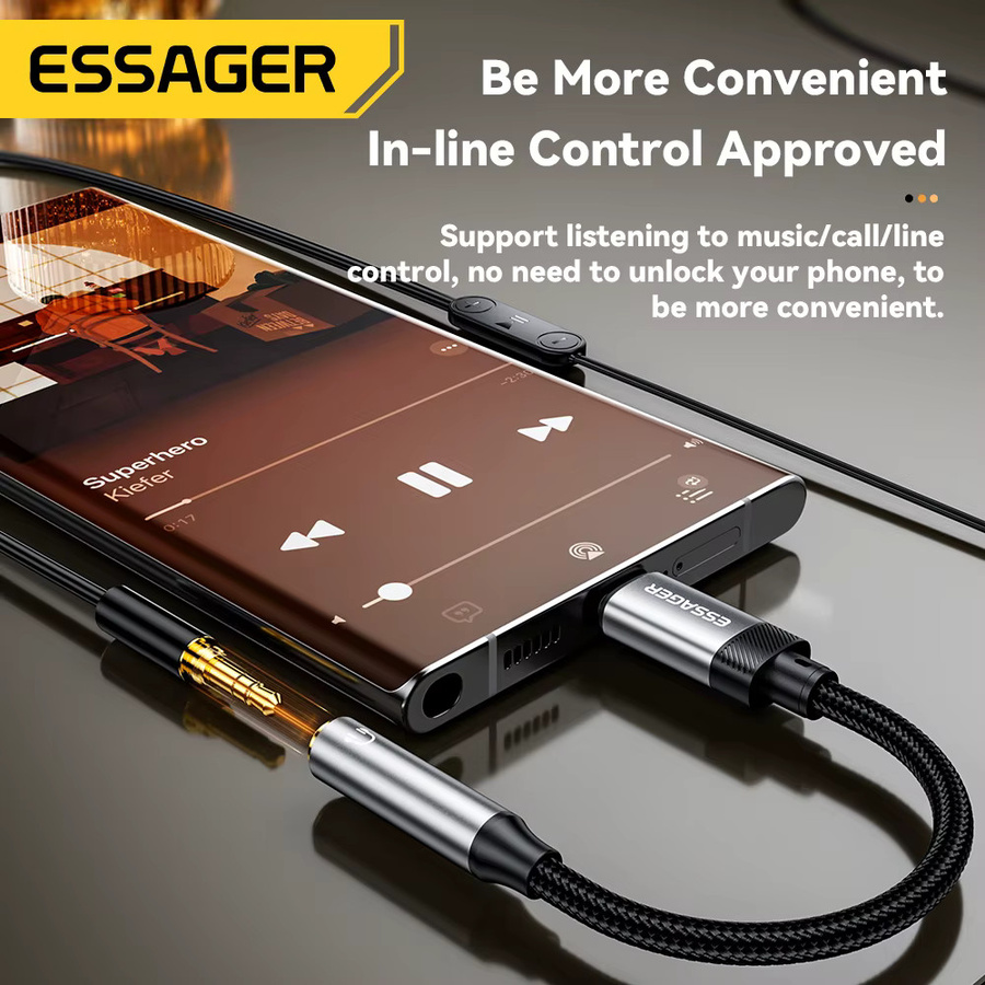 Essager USB-C auf 3,5-mm-Audio-Adapter für iPhone 15, MacBook und Samsung - Bild 3