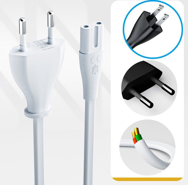 Netzkabel für Xiaomi Mi Roborock Luftreiniger S2, Pro H und 2S in Weiß - Bild 1