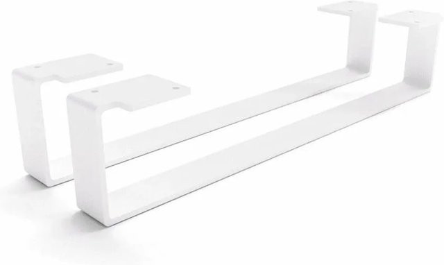 HEVVA Möbelfüße LUXEMBURG 2er Set Weiß, Höhe: 10 cm, Tiefe: 50 cm - Bild 1