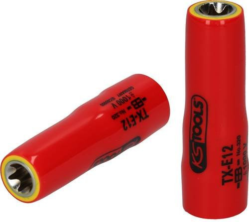 KS Tools 3/8" TX-E-Stecknuss E14 lang mit Schutzisolierung in Rot - Bild 1