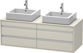 Duravit Waschtischunterschrank Ketho in Beige Matt, Wandhängend, B/T/H: 140 x 55 x 49,6 cm - Bild 1