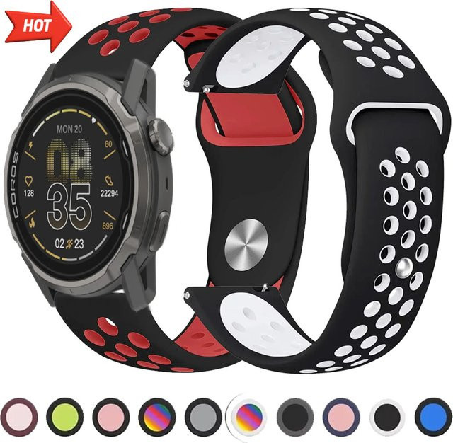 COROS Uhrenarmband Silikon, Schwarz, Unisex - Bild 1