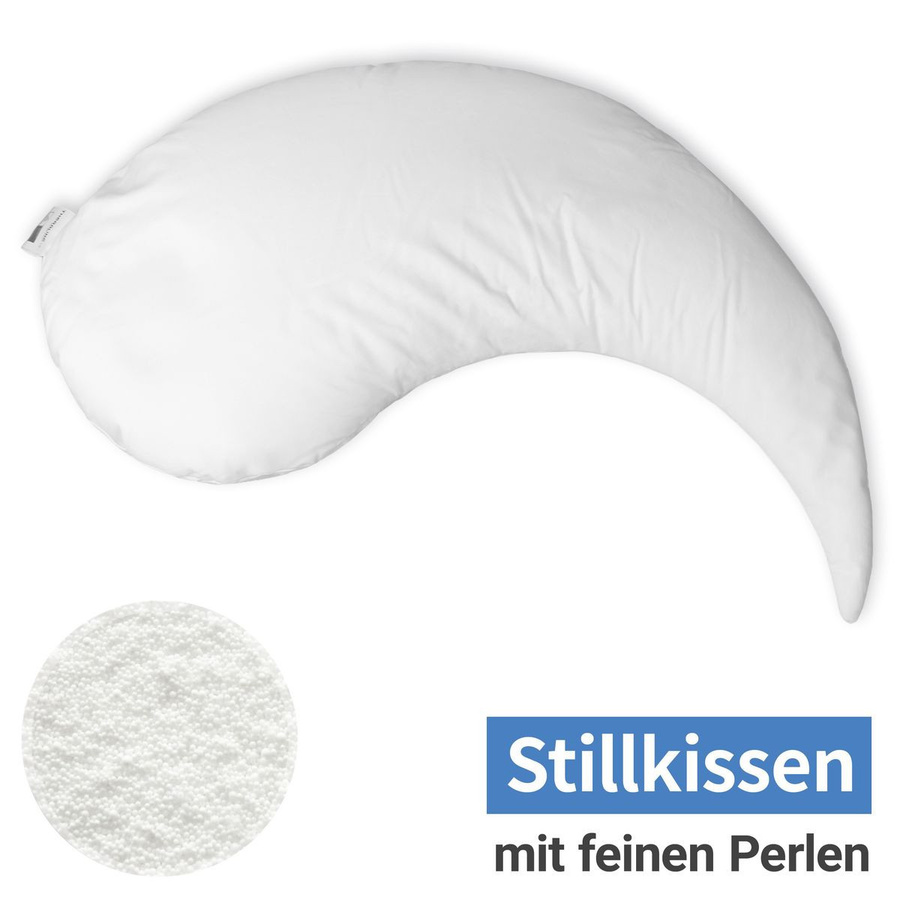 Theraline Stillkissen Das Yinnie in Weiß mit Mikroperlen-Füllung, Länge: 135 cm - Bild 1