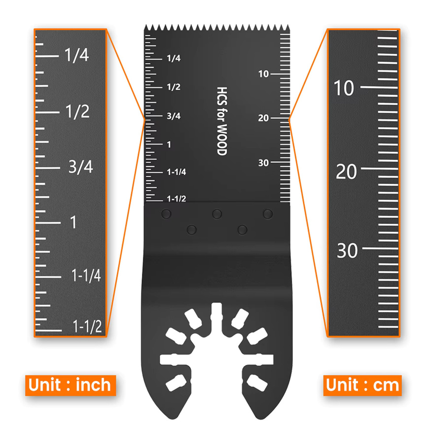 Toorise Bimetall Multitool-Sägeblätter mit Bogenkante aus Kohlenstoffstahl in Schwarz - Bild 3