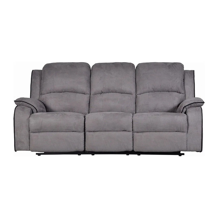 Vente-unique Relaxsofa Hernani aus Microfaser in Grau mit 210 cm Breite - Bild 2