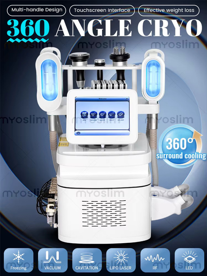 MYOSLIM Körperformungsgerät mit 8 Silikonköpfen, Ultraschall-Kavitation, Gesicht und Körper, Unisex - Bild 5